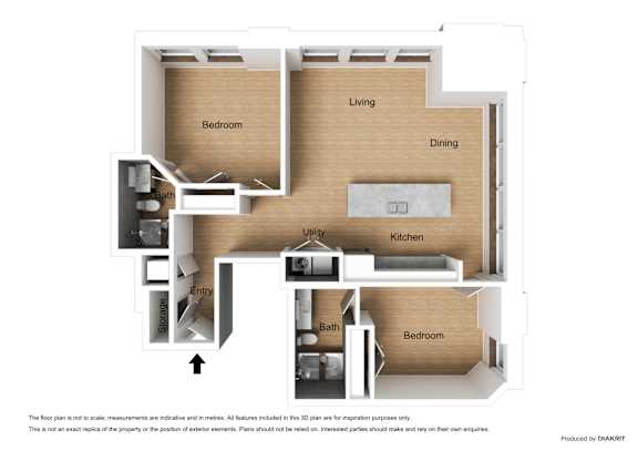 Floor Plan  A diagram of a house plan with labeled rooms.