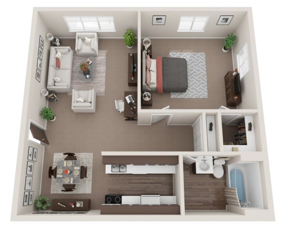 Floor Plan  The Twain - Renovated