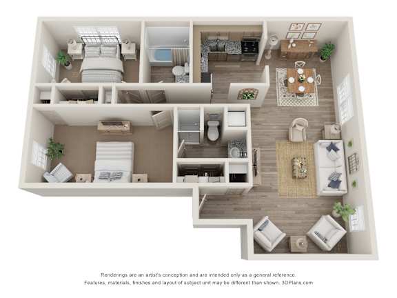 Floor Plan  a 1 bedroom floorplan is shown in this illustration