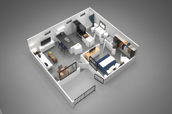 Floor Plan  1A - 1 bed 1 bath - 520 sqft at Winfield of Scottsdale, Scottsdale Arizona
