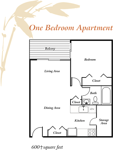 Floor Plan  One Bedroom