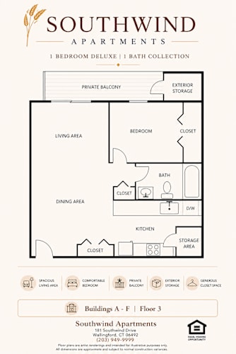 Floor Plan  Deluxe One Bedroom