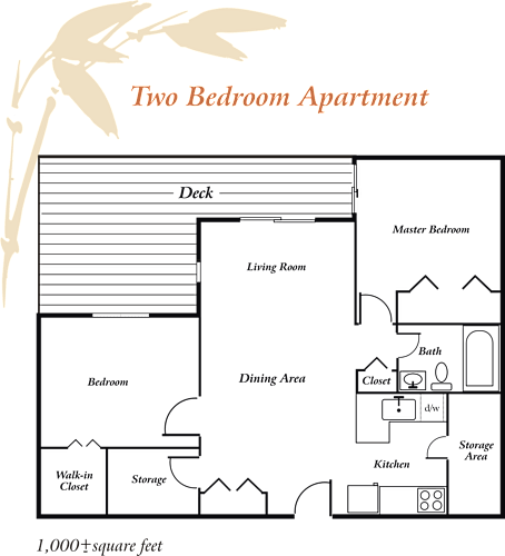 Floor Plan  Two Bedroom
