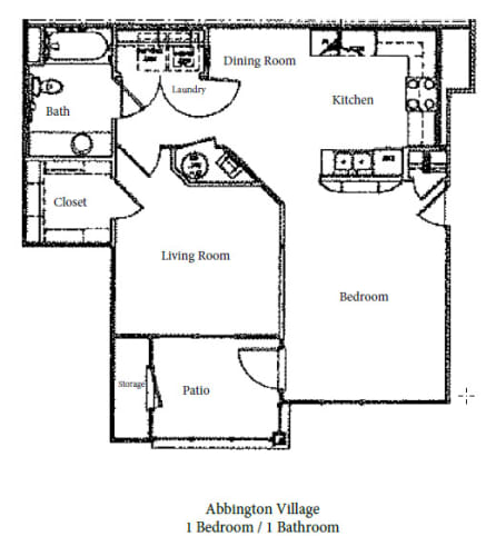 Floor Plan  1 Bedroom | 1 Bath