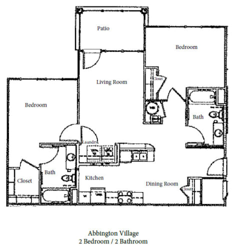 Floor Plan  2 Bedroom | 2 Bath