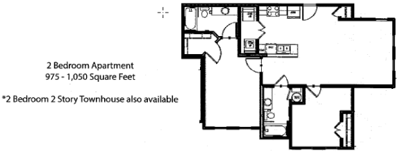 Floor Plan  2 Bedroom | 1 Bath