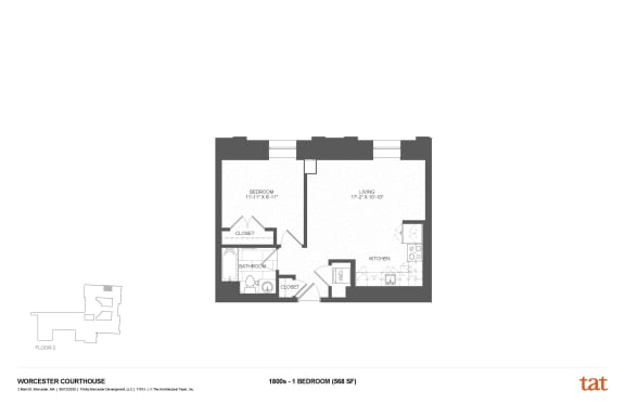 Floor Plan  1 Bedroom