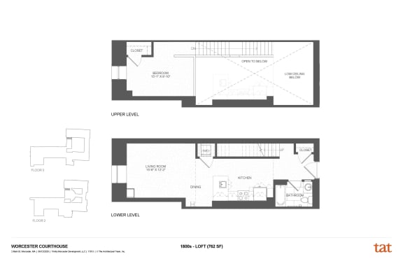 Floor Plan  1 Bedroom Loft