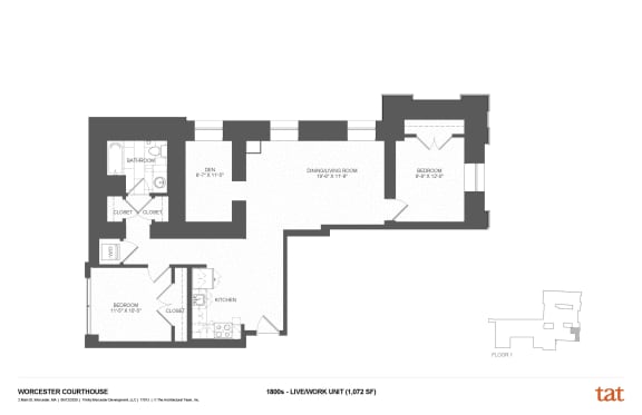 Floor Plan  2 Bedroom Live/Work