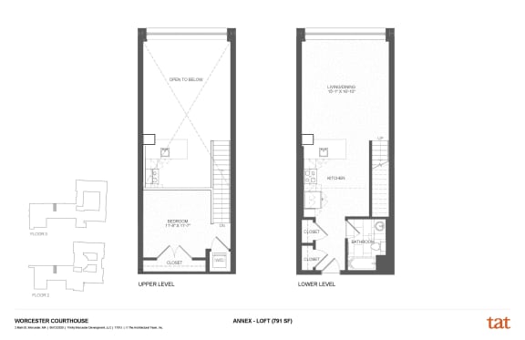 Floor Plan  1 Bedroom Annex Loft
