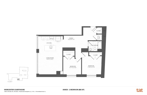 Floor Plan  2 Bedroom Annex