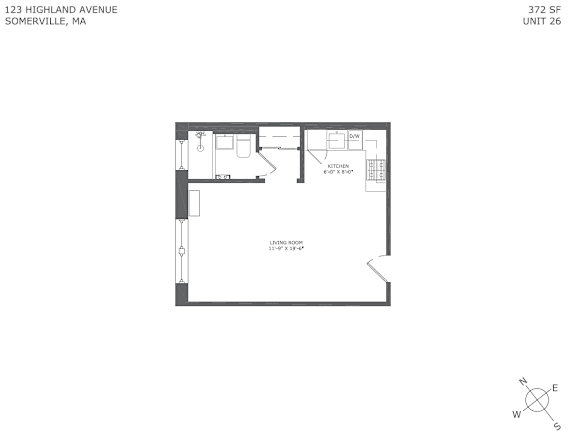 Floor Plan  studio floorplan unit 26