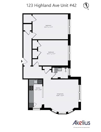 Floor Plan  2 bedroom floorplan unit 42