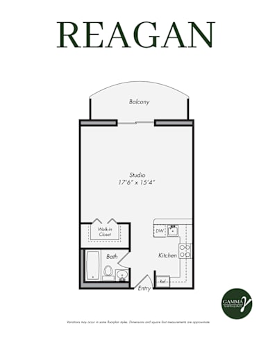 Floor Plan  Studio Apartment