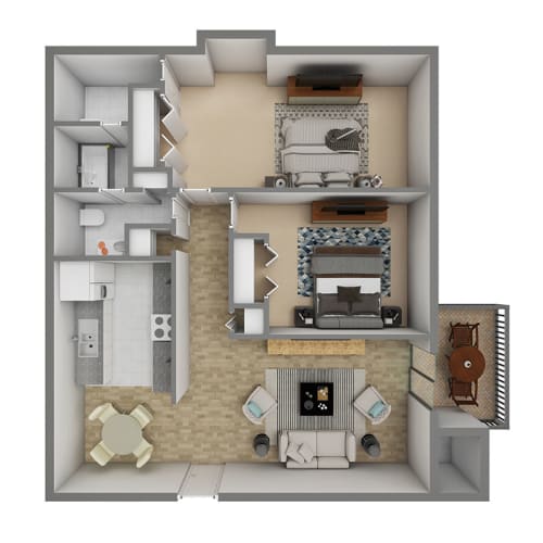 Floor Plan  two bedroom floor plan at white lakes plaza in topkea ks