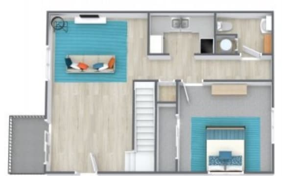 Floor Plan  a bedroom floor plan with a bed and a closet