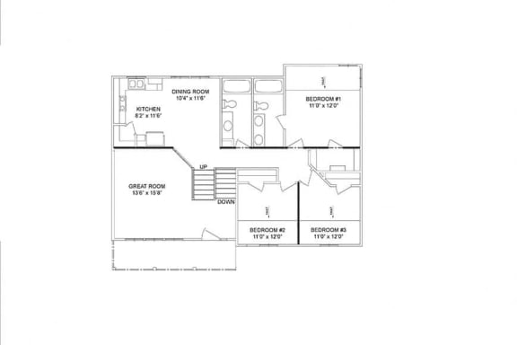 Floor Plan  the floor plan of the second floor of the renovated home