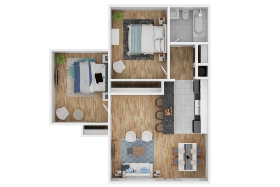 Floor Plan  Coronado Springs  3D Floor Plan 2x1 CA 60