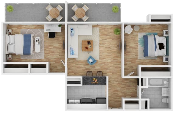 Floor Plan  Coronado Springs  3D Floor Plan 2x1 TA 60