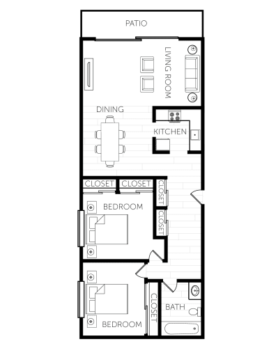 Floor Plan  Two Bedroom Large