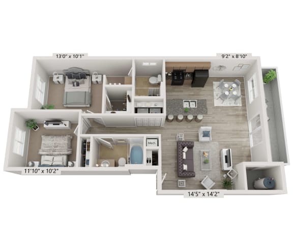 Floor Plan  a 2103 square foot floor plan  studio