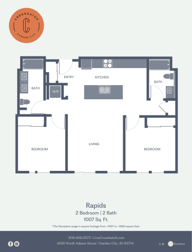 Floor Plan  B2 Floor Plan at Crosshatch, Garden City, 83714