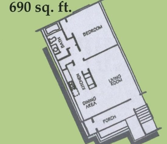 Floor Plan  1 Bedroom 1 Bath