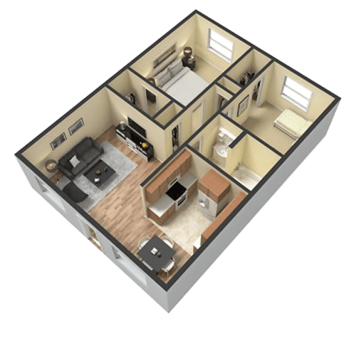 Floor Plan  Two Bedroom