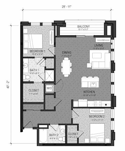 Floor Plan  The Brook 2I
