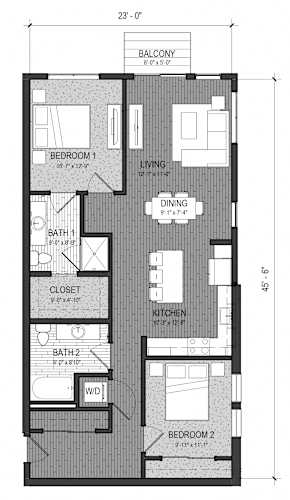 Floor Plan  The Confluence 2A