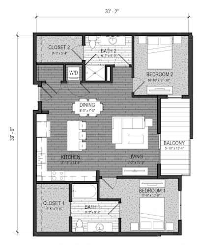 Floor Plan  The Whitewater 2B