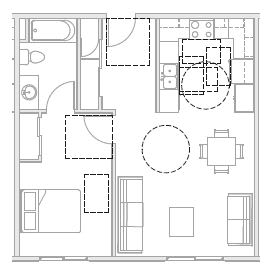 Floor Plan  1 Bedroom