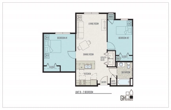 Floor Plan  2 Bedroom