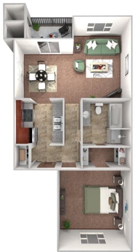 Floor Plan  a floor plan of a studio apartment