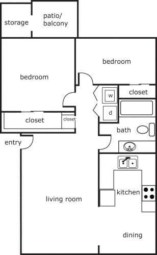 Floor Plan  a floor plan of a room with a bathroom and a closet