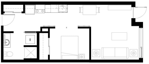 Floor Plan  Corso 1-1 741 SF