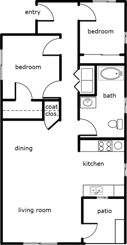 Floor Plan  a floor plan of a house with a bedroom and a living room