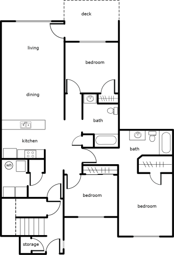 Floor Plan  a floor plan of a house