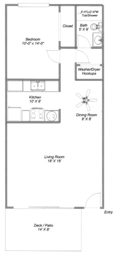 Floor Plan  an illustration of a floor plan for a small house