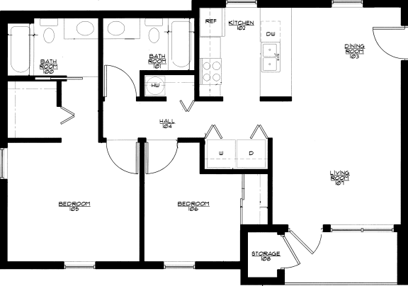 Floor Plan  lavonne 2x2