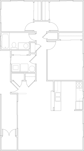 Floor Plan  Springhill Gardens 3 Bed 1 Bath 1001sf
