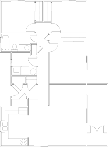 Floor Plan  Springhill Gardens 3 Bed 1 Bath 1001sf