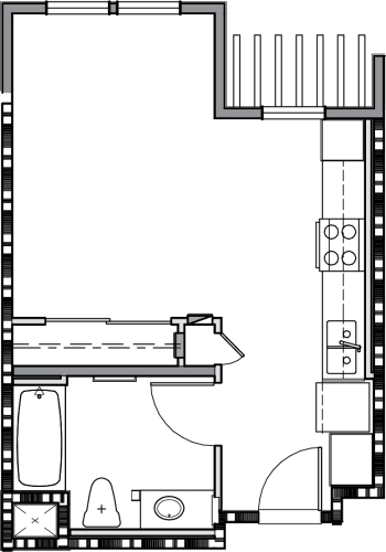 Floor Plan  Village at Burlingame Studio