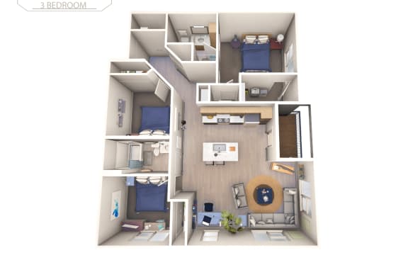 Floor Plan  the 1190 floor plan  1 bedroom  1190 square feet