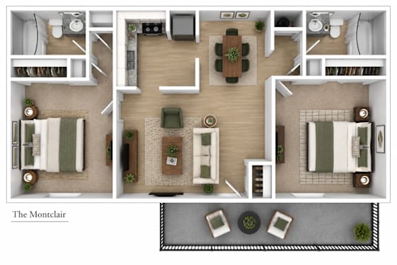 Floor Plan  A floor plan of a house named The Montclair.