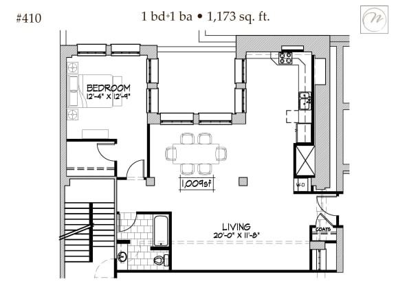 Floor Plan  a floor plan of a small house