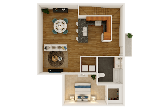 Floor Plan  4-Bedroom Townhome