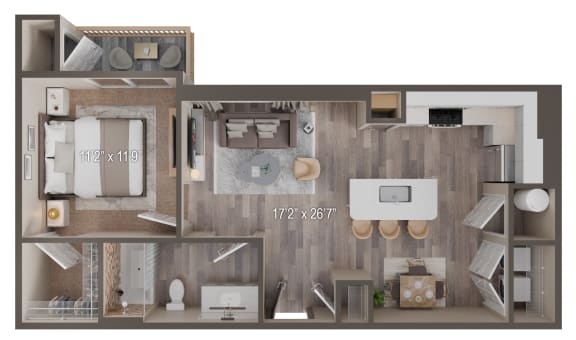 Floor Plan  UNIT A1 ALT at Tiffany Flats, Columbus, 43231