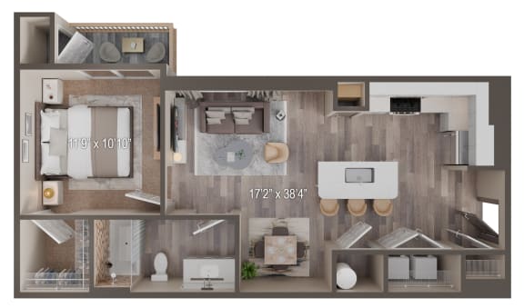 Floor Plan  UNIT A1 at Tiffany Flats, Columbus, OH