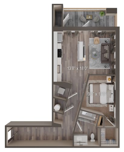 Floor Plan  UNIT A3 ALT at Tiffany Flats, Ohio